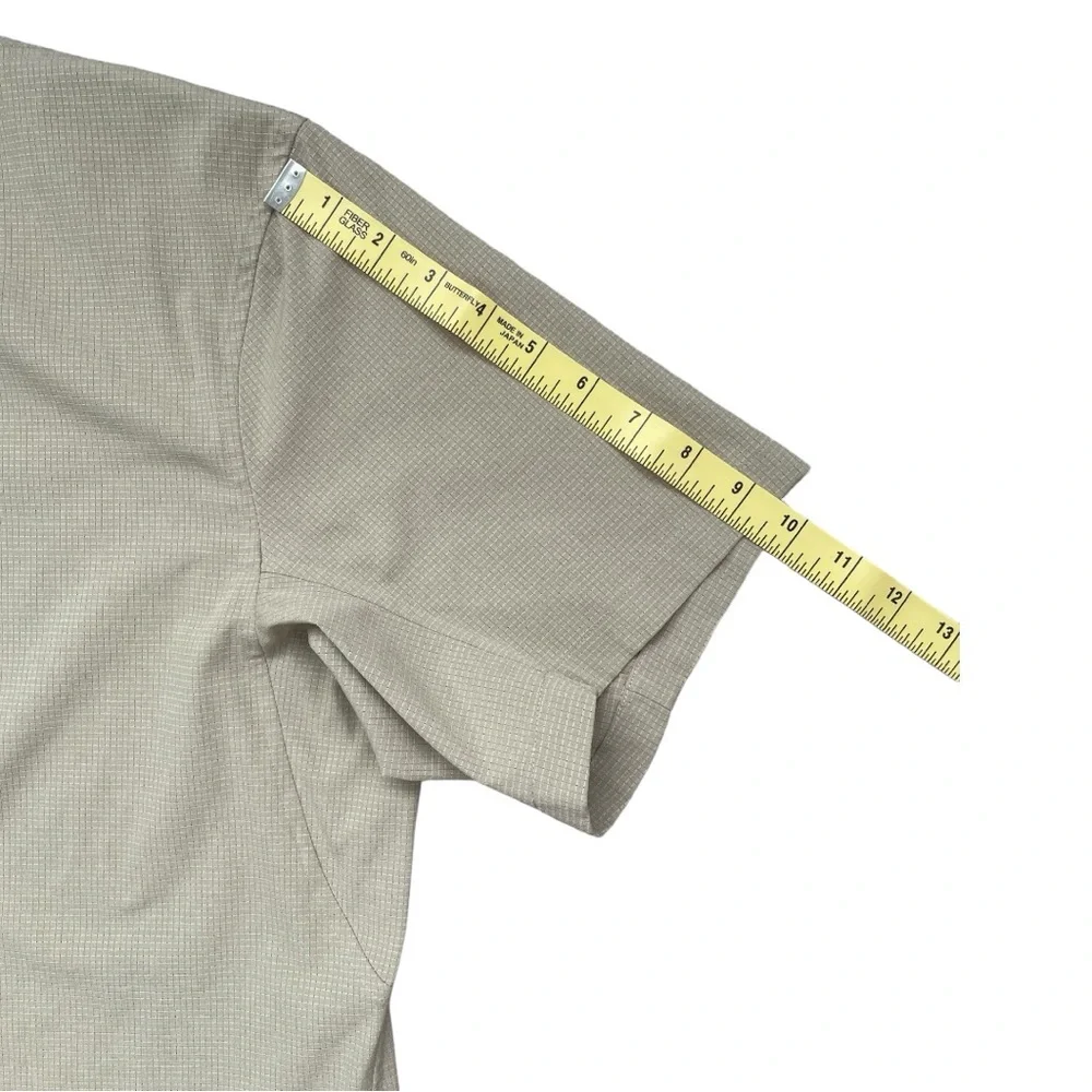 Lululemon Airing Short Sleeve Button Down Shirt, Tan, Size X Large - Picture 5 of 6